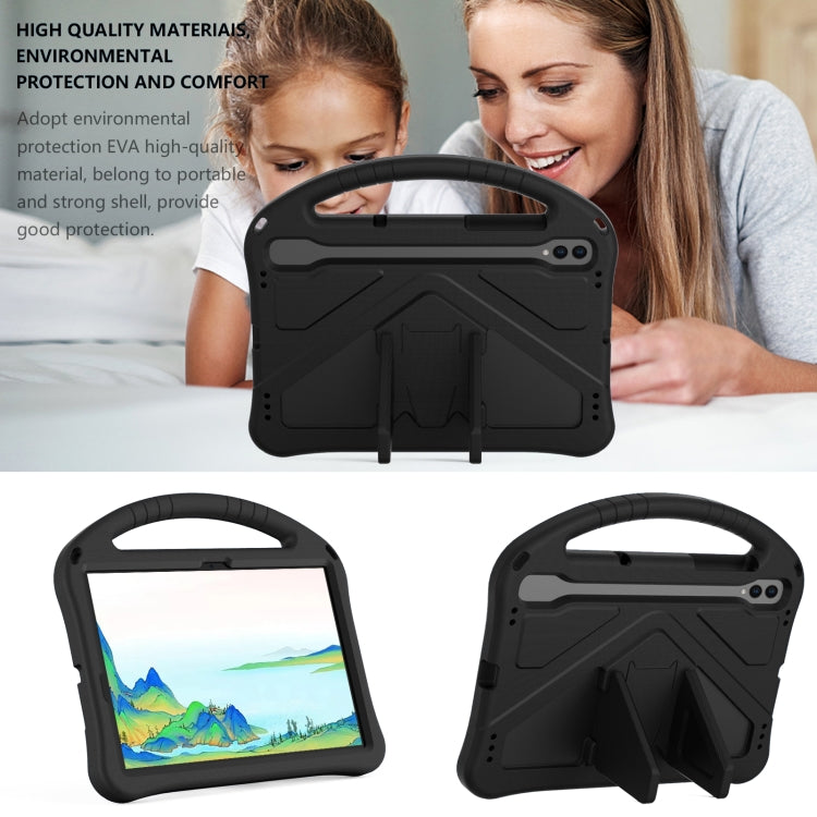 For Samsung Galaxy Tab S9 EVA Shockproof Tablet Case with Holder(Black) - Galaxy Tab S9 Cases by buy2fix | Online Shopping UK | buy2fix