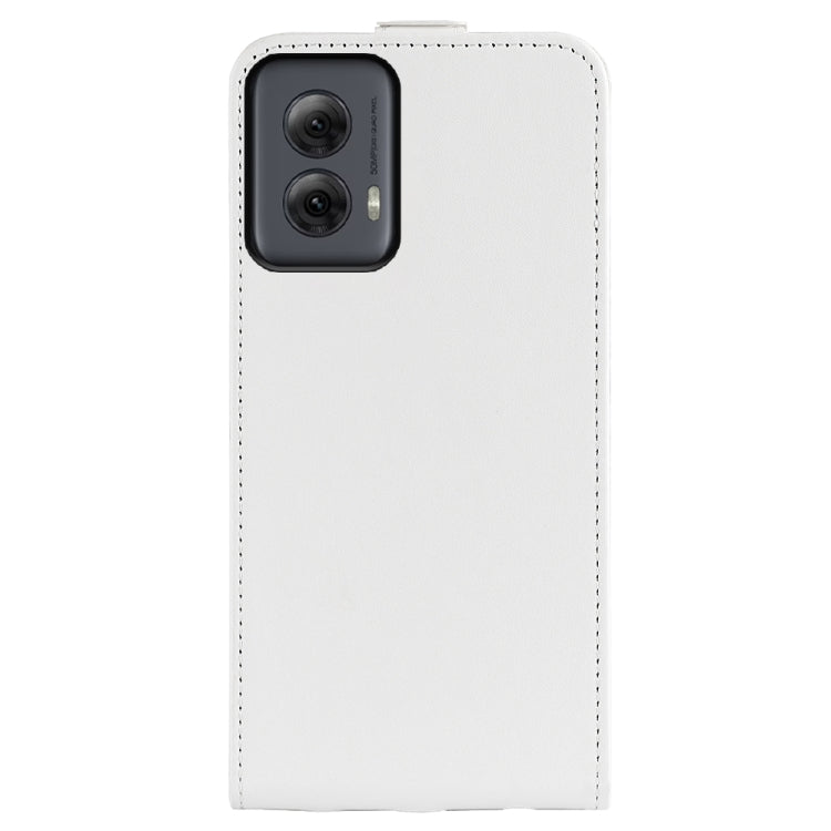 For Motorola Moto G Power 5G 2024 R64 Texture Single Vertical Flip Leather Phone Case(White) - Motorola Cases by buy2fix | Online Shopping UK | buy2fix