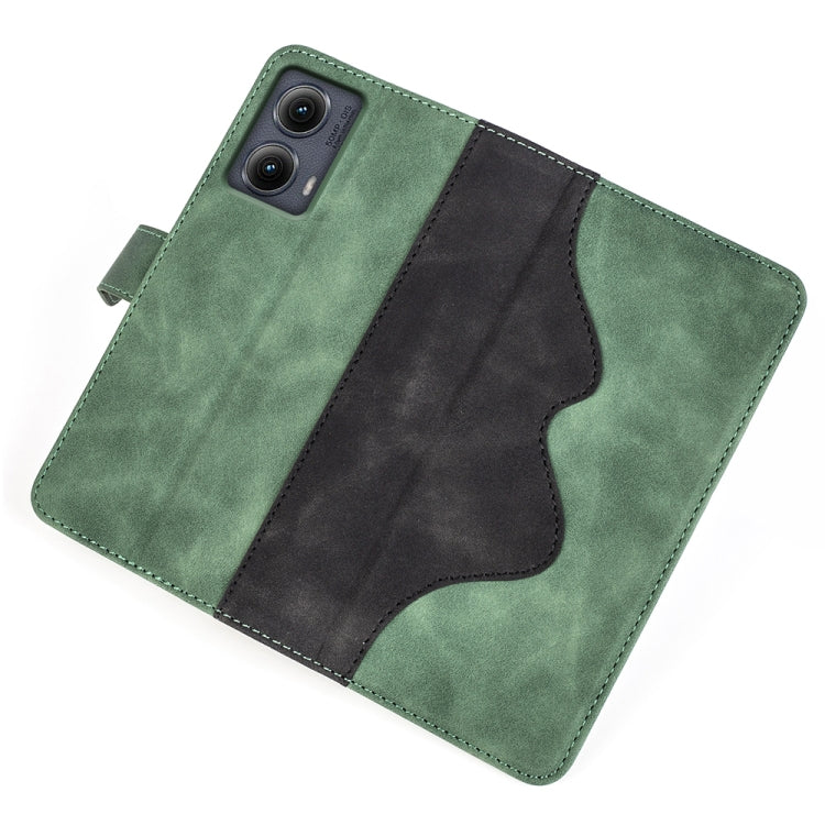 For Motolora Edge 5G 2024 Stitching Horizontal Flip Leather Phone Case(Green) - Motorola Cases by buy2fix | Online Shopping UK | buy2fix