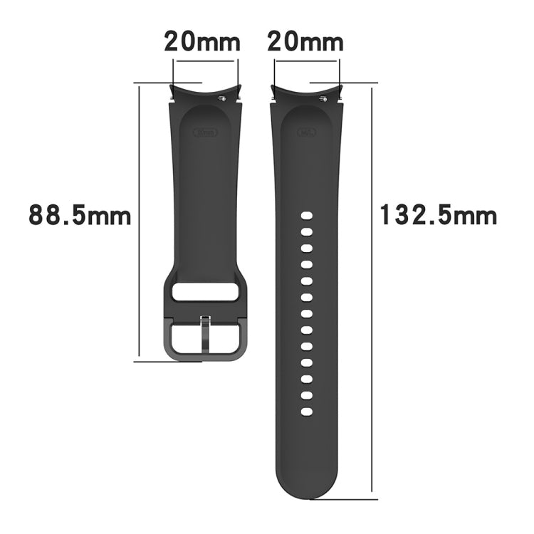 For Samsung Galaxy Watch6 44mm JUNSUNMAY Silicone Adjustable Strap + Full Coverage PMMA Screen Protector Kit(Light Green) - Watch Bands by JUNSUNMAY | Online Shopping UK | buy2fix