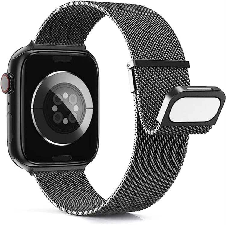 For Apple Watch Ultra 49mm Milan Double Magnetic Steel Mesh Watch Band(Gray) - Watch Bands by buy2fix | Online Shopping UK | buy2fix