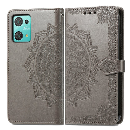 For Blackview C30 Mandala Flower Embossed Leather Phone Case(Gray) - More Brand by buy2fix | Online Shopping UK | buy2fix