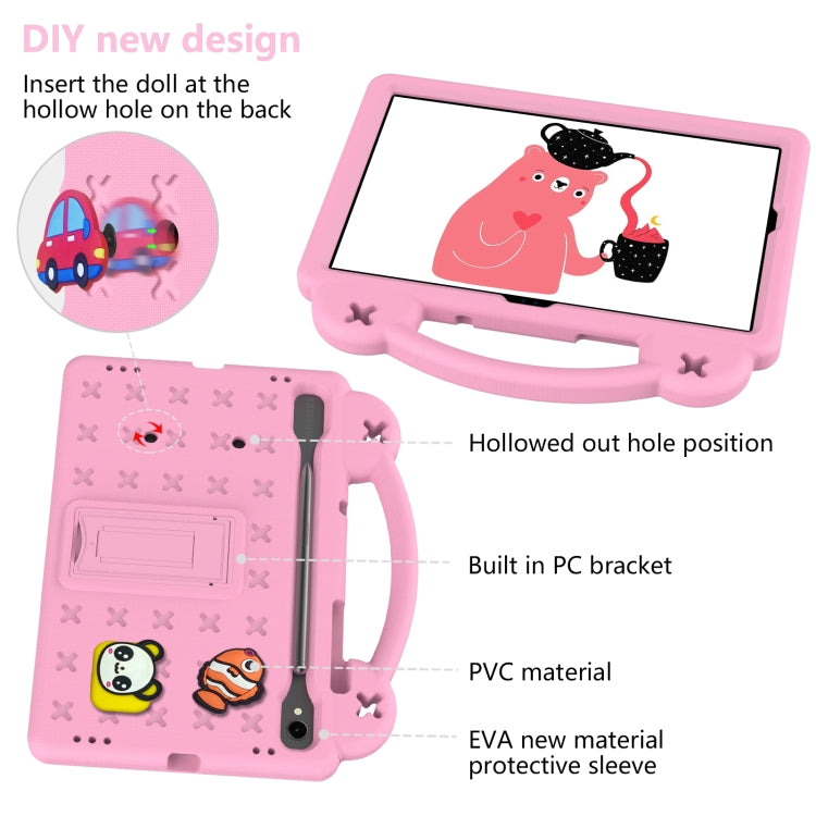 For Samsung Galaxy Tab S9 X710/X716B Handle Kickstand Children EVA Shockproof Tablet Case(Pink) - Galaxy Tab S9 Cases by buy2fix | Online Shopping UK | buy2fix