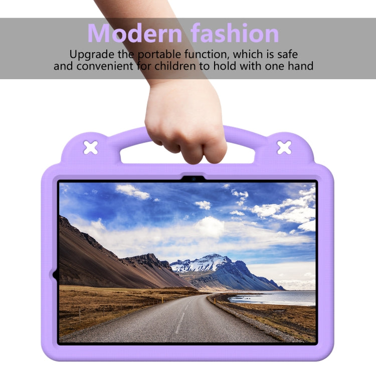 For Samsung Galaxy Tab S9+ 12.4 X810 Handle Kickstand Children EVA Shockproof Tablet Case(Light Purple) - Galaxy Tab S9+ Cases by buy2fix | Online Shopping UK | buy2fix