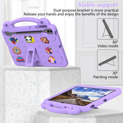 For Samsung Galaxy Tab S10+12.4 X820 Handle Kickstand Children EVA Shockproof Tablet Case(Light Purple) - Tab S10+ Cases by buy2fix | Online Shopping UK | buy2fix