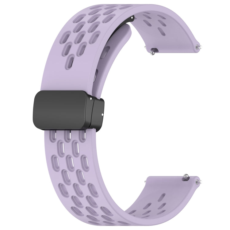 For Amazfit GTS 2 Mini 20mm Folding Magnetic Clasp Silicone Watch Band(Purple) - Watch Bands by buy2fix | Online Shopping UK | buy2fix
