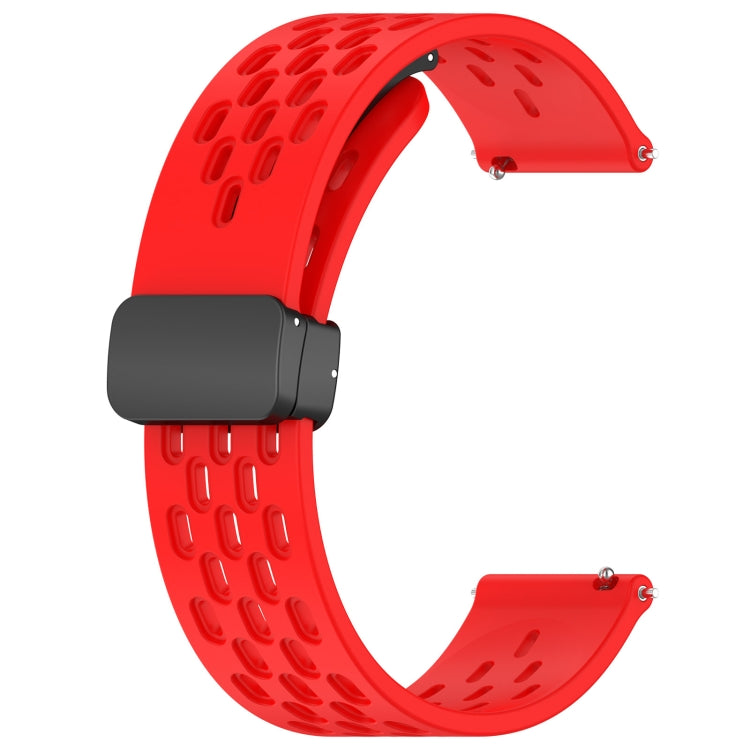 For Honor Watch GS 3 22mm Folding Magnetic Clasp Silicone Watch Band(Red) - Watch Bands by buy2fix | Online Shopping UK | buy2fix