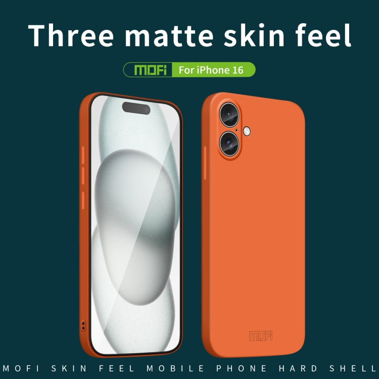 For iPhone 16 MOFI Qin Series Skin Feel All-inclusive PC Phone Case(Green) - iPhone 16 Cases by MOFI | Online Shopping UK | buy2fix