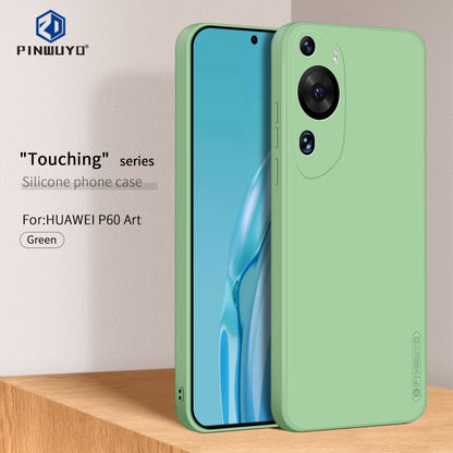 For Huawei P60 Art PINWUYO Sense Series Liquid Silicone TPU Phone Case(Green) - Huawei Cases by PINWUYO | Online Shopping UK | buy2fix