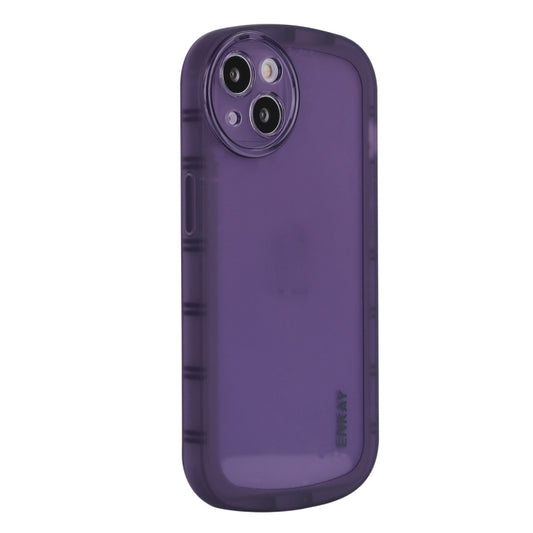 For iPhone 15 Plus ENKAY Hat-Prince Translucent Matte TPU Shockproof Phone Case(Purple) - iPhone 15 Plus Cases by ENKAY | Online Shopping UK | buy2fix