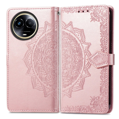 For Realme 11  5G Mandala Flower Embossed Leather Phone Case(Rose Gold) - Realme Cases by buy2fix | Online Shopping UK | buy2fix