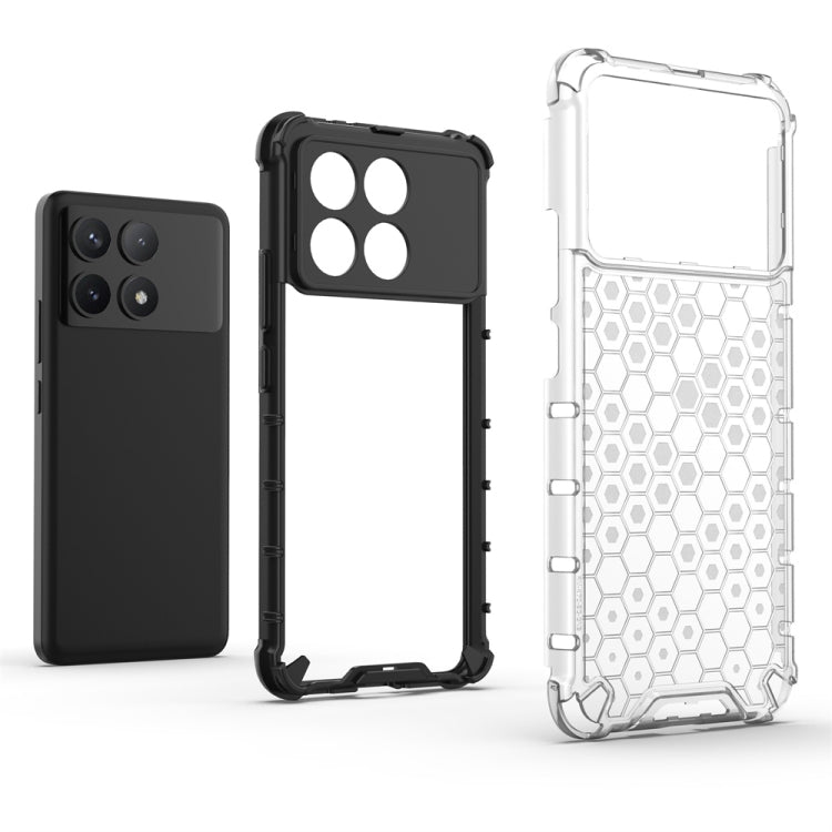 For Redmi K70 Pro Shockproof Honeycomb Phone Case(Red) - K70 Pro Cases by buy2fix | Online Shopping UK | buy2fix