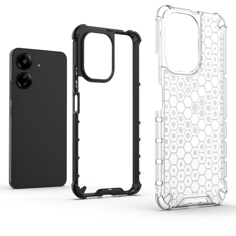 For  Redmi 13C 4G Shockproof Honeycomb Phone Case(White) - 13C Cases by buy2fix | Online Shopping UK | buy2fix