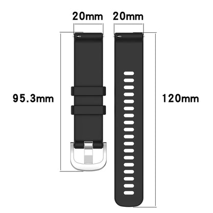 For Garmin Venu SQ2 Liquid Glossy Silver Buckle Silicone Watch Band(Black) - Watch Bands by buy2fix | Online Shopping UK | buy2fix