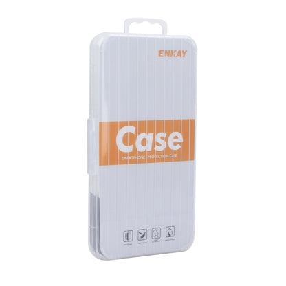 For iPhone 14 ENKAY MagSafe Matte TPU Phone Case with Lens Film & Screen Glass Film(Blue) - iPhone 14 Cases by ENKAY | Online Shopping UK | buy2fix