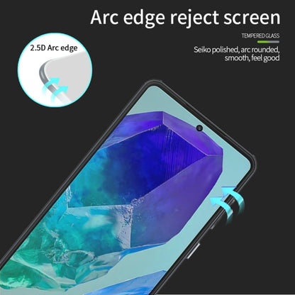 For Samsung Galaxy M55 MOFI 9H 2.5D Full Screen Tempered Glass Film(Black) - Galaxy Tempered Glass by MOFI | Online Shopping UK | buy2fix