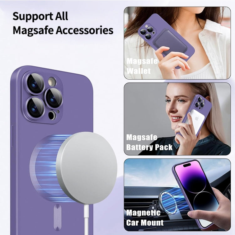 For iPhone 16 Pro ENKAY MagSafe Matte TPU Phone Case with Lens Film(Purple) - iPhone 16 Pro Cases by ENKAY | Online Shopping UK | buy2fix