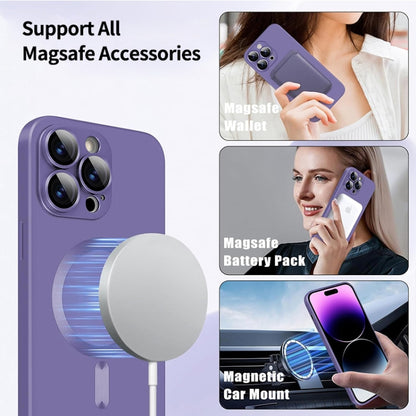 For iPhone 16 Plus ENKAY MagSafe Matte TPU Phone Case with Lens Film(Purple) - iPhone 16 Plus Cases by ENKAY | Online Shopping UK | buy2fix