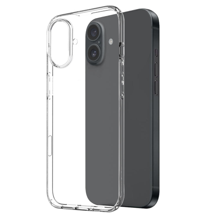 For iPhone 16 NORTHJO 3 in 1 TPU Phone Case with Screen Film and Lens Film(Clear) - iPhone 16 Cases by NORTHJO | Online Shopping UK | buy2fix