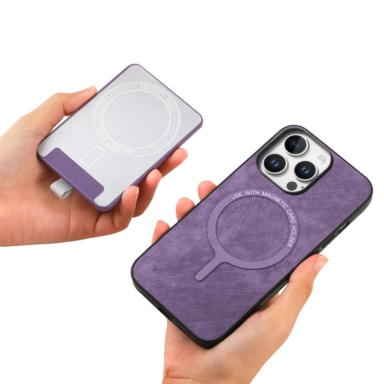 For iPhone 16 Pro Retro Splitable Magnetic Card Bag Leather Phone Case(Purple) - iPhone 16 Pro Cases by buy2fix | Online Shopping UK | buy2fix