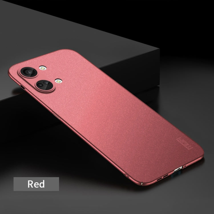 For OnePlus Ace 2V / Nord 3 MOFI Fandun Series Frosted PC Ultra-thin All-inclusive Phone Case(Red) - OnePlus Cases by MOFI | Online Shopping UK | buy2fix