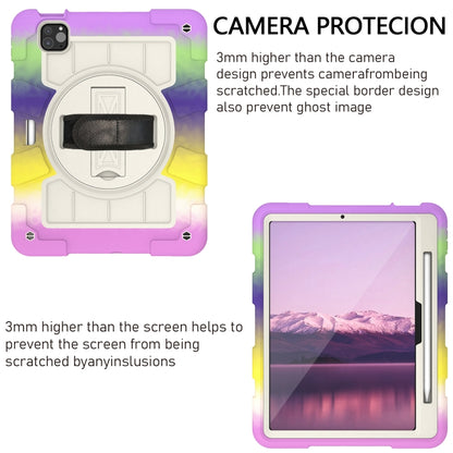 For iPad Pro 11 2024 Silicone Hybrid PC Shockproof Tablet Case with Shoulder Strap(Colorful Purple) - iPad Pro 11 2024 Cases by buy2fix | Online Shopping UK | buy2fix