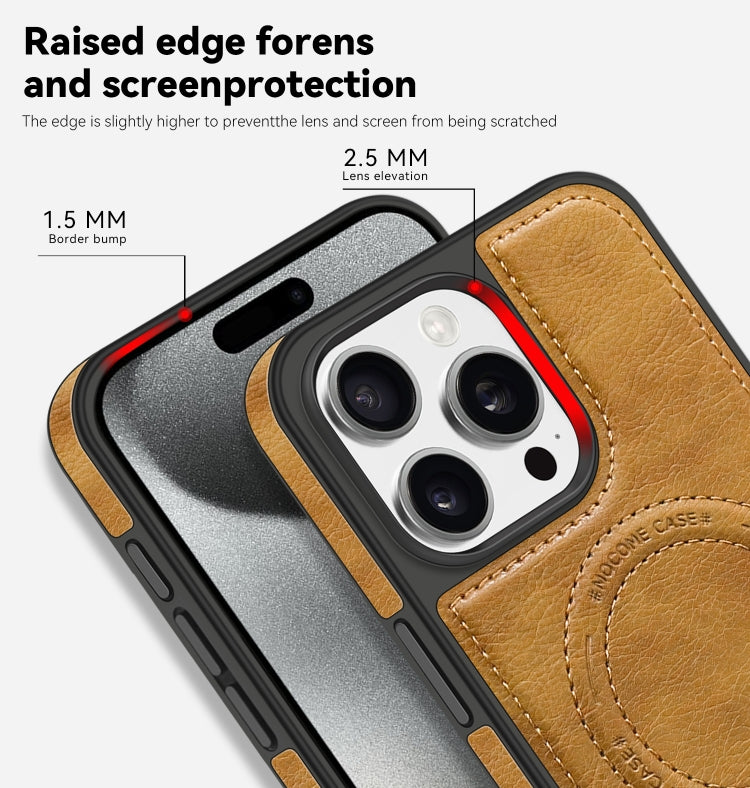 For iPhone 15 Plus Multi-function Holder MagSafe PU Phone Case(Gray) - iPhone 15 Plus Cases by buy2fix | Online Shopping UK | buy2fix