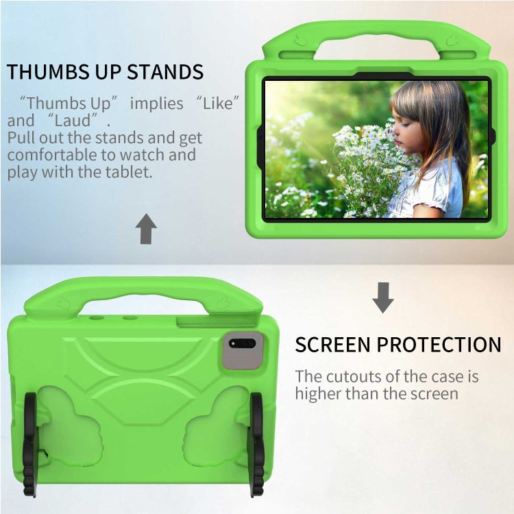 For Samsung Galaxy TAB S9 11 X710 2023 Thumb Bracket EVA Shockproof Tablet Case(Green) - Galaxy Tab S9 Cases by buy2fix | Online Shopping UK | buy2fix