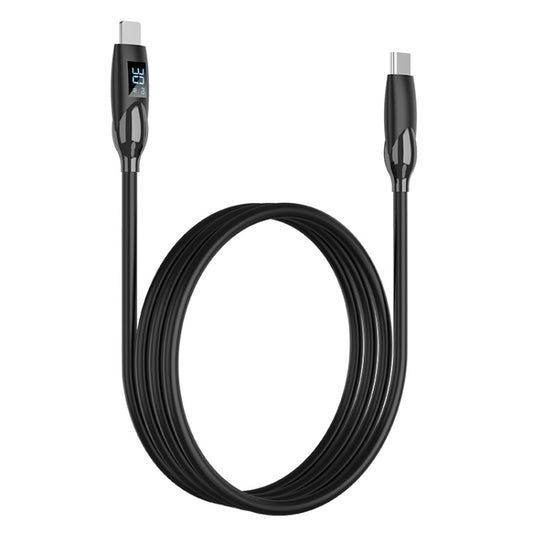 ENKAY PD30W Type-C to 8 Pin Fast Charging Data Silicone Cable with LED Display, Length:2m(Black) - 2 in 1 Cable by ENKAY | Online Shopping UK | buy2fix