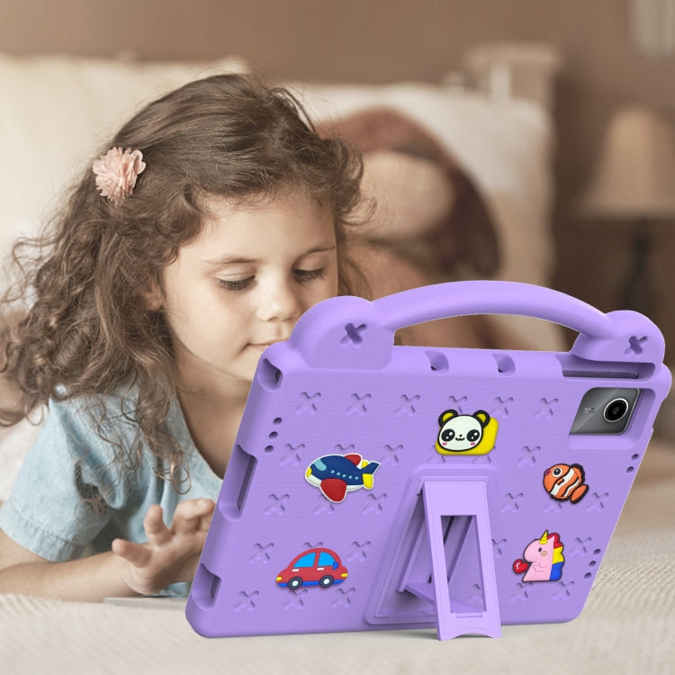 For DOOGEE T30 Pro 11 2023 Handle Kickstand Children EVA Shockproof Tablet Case(Light Purple) - Others by buy2fix | Online Shopping UK | buy2fix