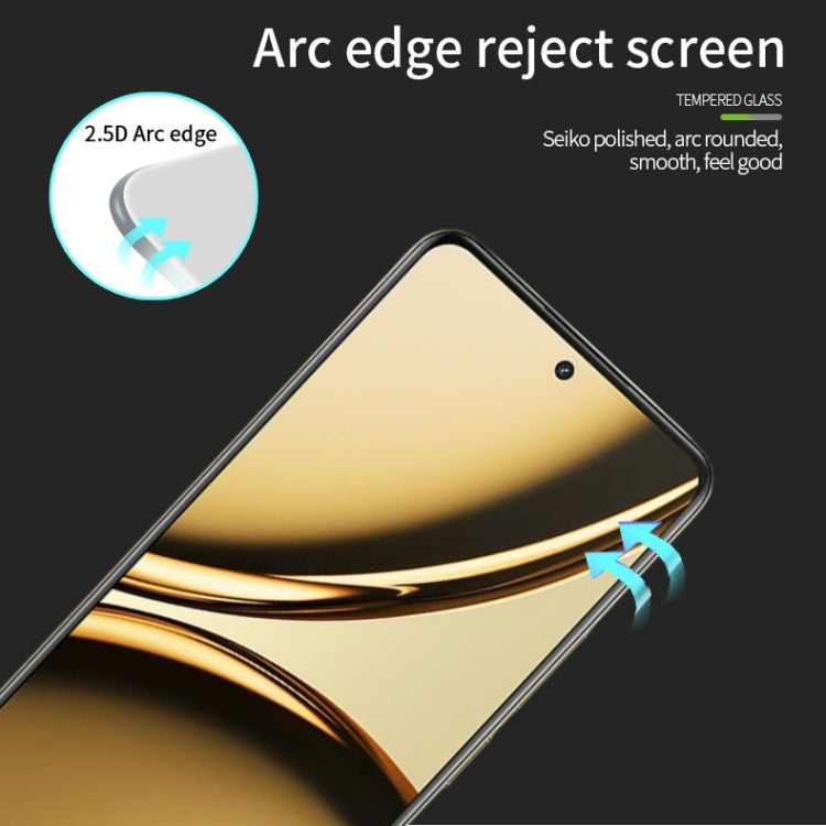 For Realme Narzo 70 Pro MOFI 9H 2.5D Full Screen Tempered Glass Film(Black) - Realme Tempered Glass by MOFI | Online Shopping UK | buy2fix