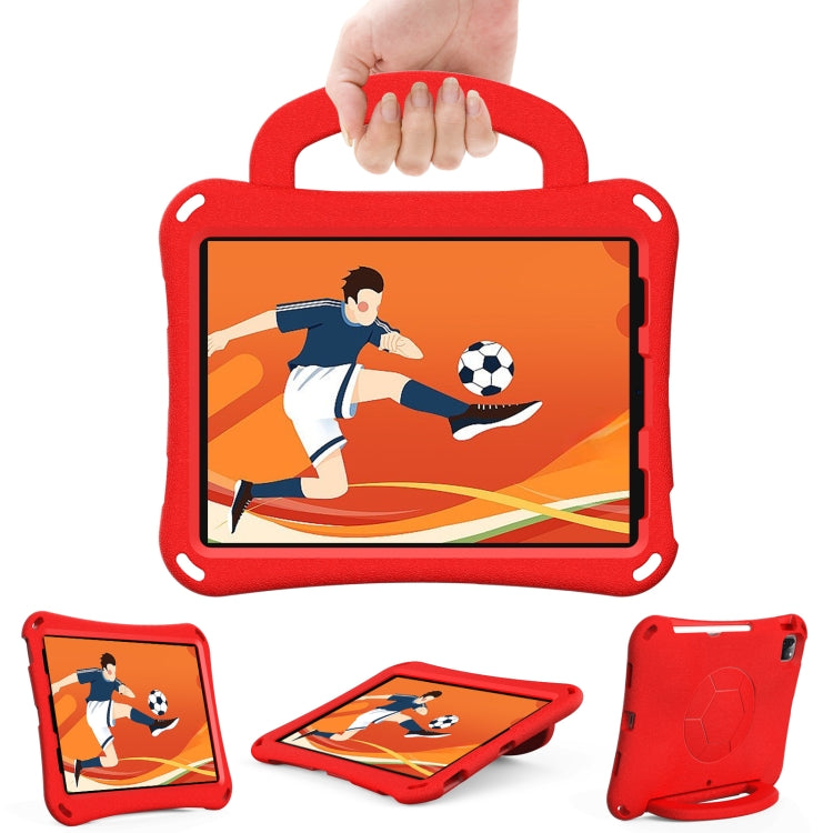 For iPad Air 11 2024 Handle Football Shaped EVA Shockproof Tablet Case(Red) - iPad Air 11 2024 Cases by buy2fix | Online Shopping UK | buy2fix