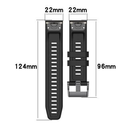 For Garmin Quatix 7 Pro Solid Color Black Buckle Silicone Quick Release Watch Band(Red) - Watch Bands by buy2fix | Online Shopping UK | buy2fix