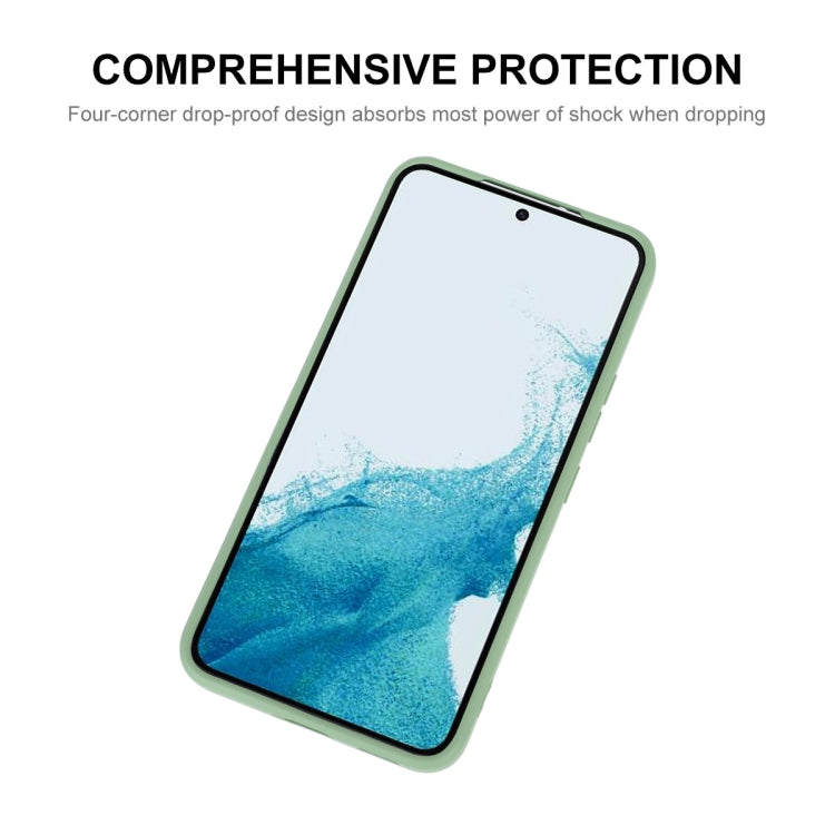 For Samsung Galaxy S24+ 5G ENKAY Liquid Silicone Soft Shockproof Phone Case(Light Green) - Galaxy S24+ 5G Cases by ENKAY | Online Shopping UK | buy2fix