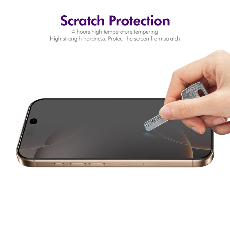 For iPhone 16 Pro ENKAY Easy Install Anti-peeping Privacy Full Screen Tempered Glass Film - iPhone 16 Pro Tempered Glass by ENKAY | Online Shopping UK | buy2fix