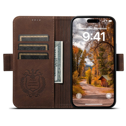 For iPhone 12 Pro Max SUTENI J07 Multifunctional Horizontal Flip Magsafe Leather Phone Case(Brown) - iPhone 12 Pro Max Cases by Suteni | Online Shopping UK | buy2fix