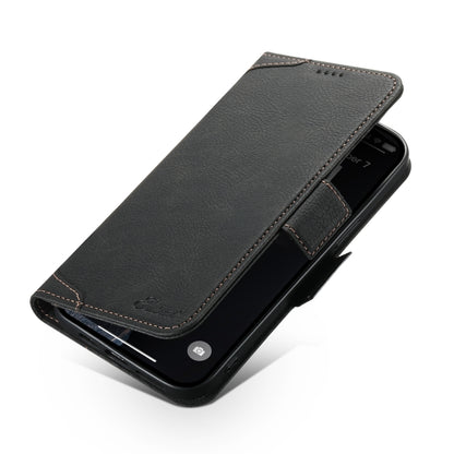 For iPhone 13 Pro SUTENI J07 Multifunctional Horizontal Flip Magsafe Leather Phone Case(Black) - iPhone 13 Pro Cases by Suteni | Online Shopping UK | buy2fix