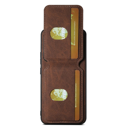 For Xiaomi 13 Pro Suteni H02 Litchi Leather Card Wallet Stand Back Phone Case(Brown) - 13 Pro Cases by Suteni | Online Shopping UK | buy2fix