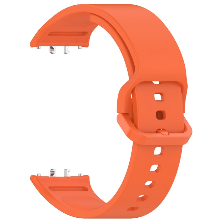 For Samsung Galaxy Fit 3 Solid Color Colorful Buckle Silicone Watch Band(Orange) - Watch Bands by buy2fix | Online Shopping UK | buy2fix