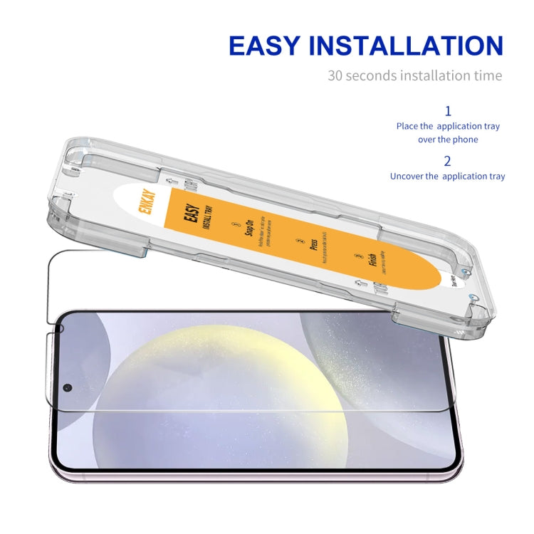 For Samsung Galaxy S24 5G ENKAY Easy Install 0.18mm High Alumina Silicon Full Glass Film, Support Ultrasonic Unlock - Galaxy S24 5G Tempered Glass by ENKAY | Online Shopping UK | buy2fix