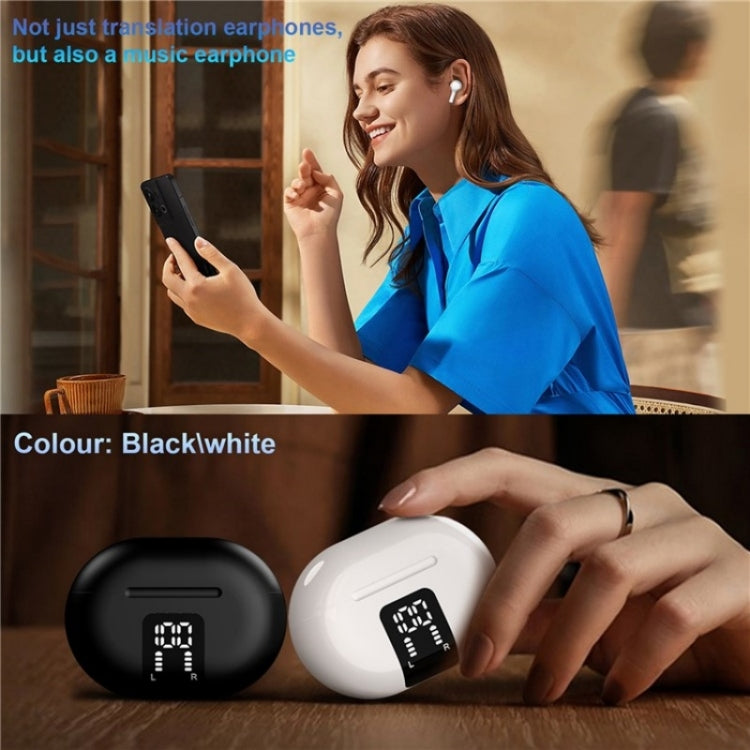 M10 Wireless Bluetooth Smart Voice Translator Headset Multiple Languages Translation Earphones(White) -  by buy2fix | Online Shopping UK | buy2fix