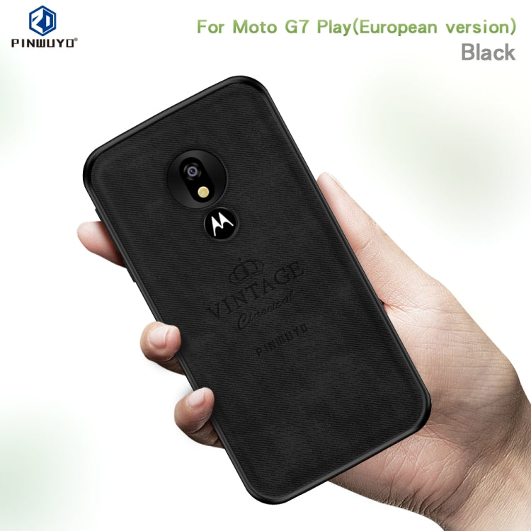 PINWUYO Shockproof Waterproof Full Coverage PC + TPU + Skin Protective Case for Motorola Moto G7 Play (Eurasian Version)(Brown) - Motorola Cases by PINWUYO | Online Shopping UK | buy2fix