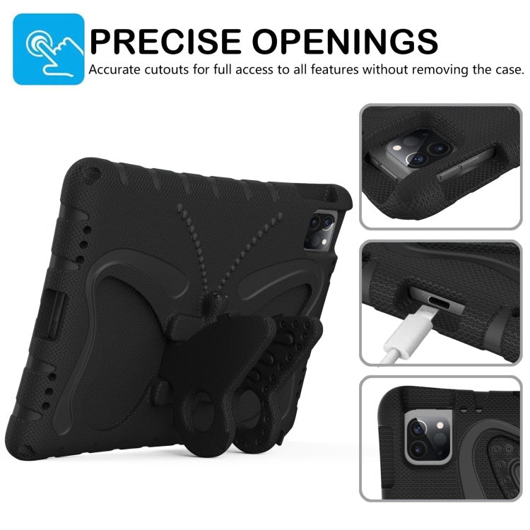 For iPad Pro 11 2024 Butterfly Bracket EVA Shockproof Tablet Case(Black) - iPad Pro 11 2024 Cases by buy2fix | Online Shopping UK | buy2fix