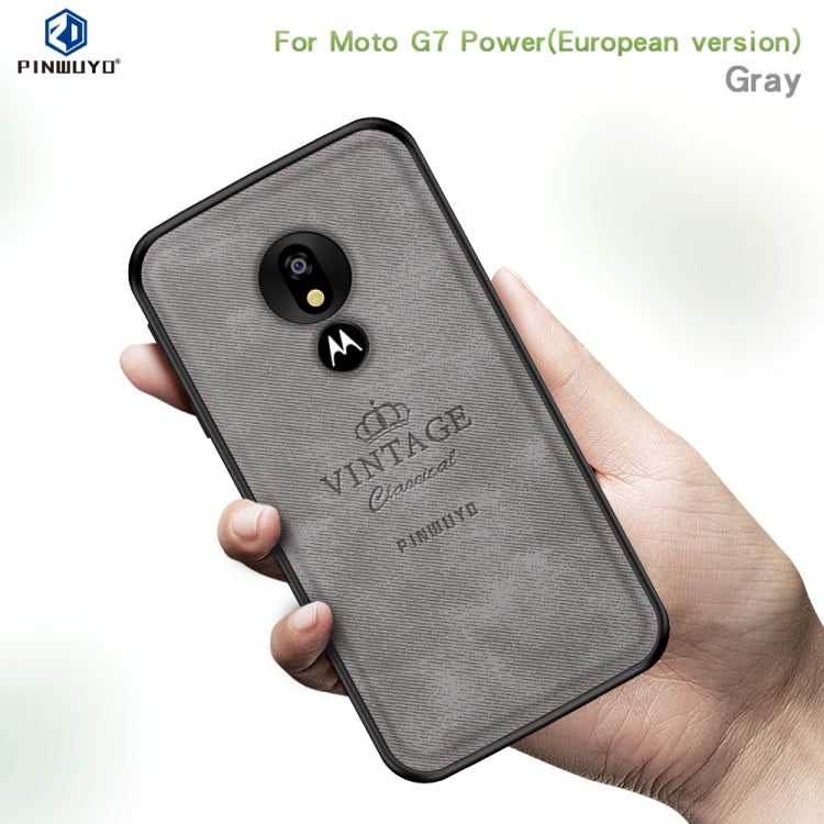 PINWUYO Shockproof Waterproof Full Coverage PC + TPU + Skin Protective Case for Motorola Moto G7 Power (Eurasian Version)(Gray) - Motorola Cases by PINWUYO | Online Shopping UK | buy2fix