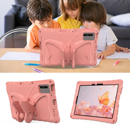 For Samsung Galaxy Tab S9 FE X510 Butterfly Bracket EVA Shockproof Tablet Case(Pink Orange) - Galaxy Tab S9 FE by buy2fix | Online Shopping UK | buy2fix