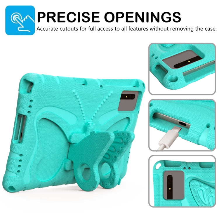 For Samsung Galaxy Tab S9 FE X510 Butterfly Bracket EVA Shockproof Tablet Case(Mint Green) - Galaxy Tab S9 FE by buy2fix | Online Shopping UK | buy2fix