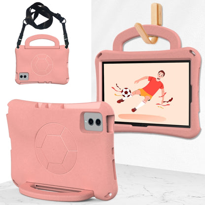 For Lenovo Tab M11 / Xiaoxin Pad 11 2024 Handle Football Shaped EVA Shockproof Tablet Case(Light Pink) - Lenovo by buy2fix | Online Shopping UK | buy2fix