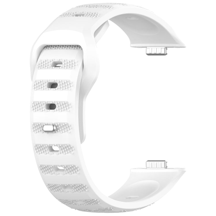 For Huawei Watch Fit 3 Wavy Dot Texture Silicone Sports Watch Band(White) - Watch Bands by buy2fix | Online Shopping UK | buy2fix