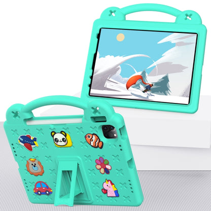 For iPad Air 11 2024 Handle Kickstand Children EVA Shockproof Tablet Case(Mint Green) - iPad Air 11 2024 Cases by buy2fix | Online Shopping UK | buy2fix