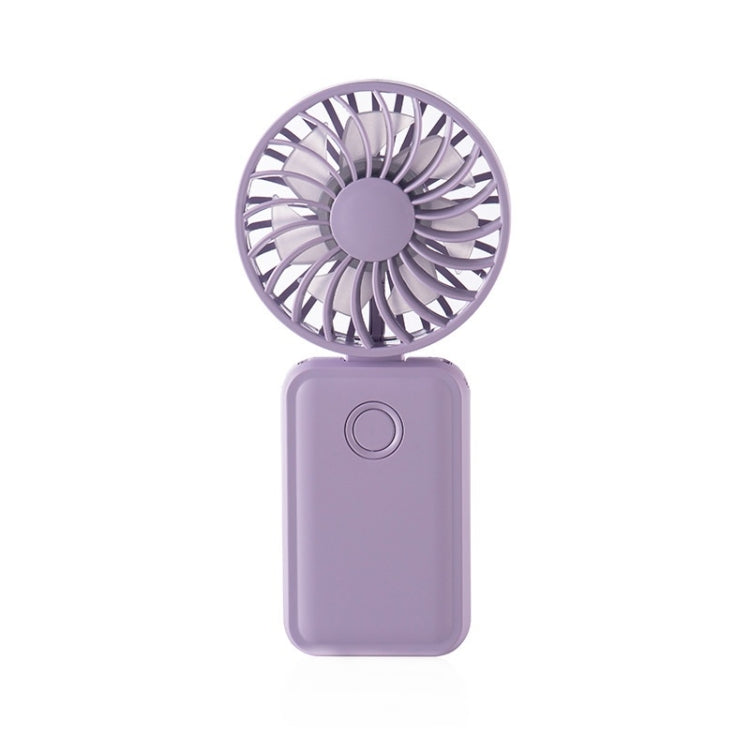 F458 With Neck Rope Summer 3 Speeds Adjustable Foldable Mini Handheld Fan(Purple) - Electric Fans by buy2fix | Online Shopping UK | buy2fix